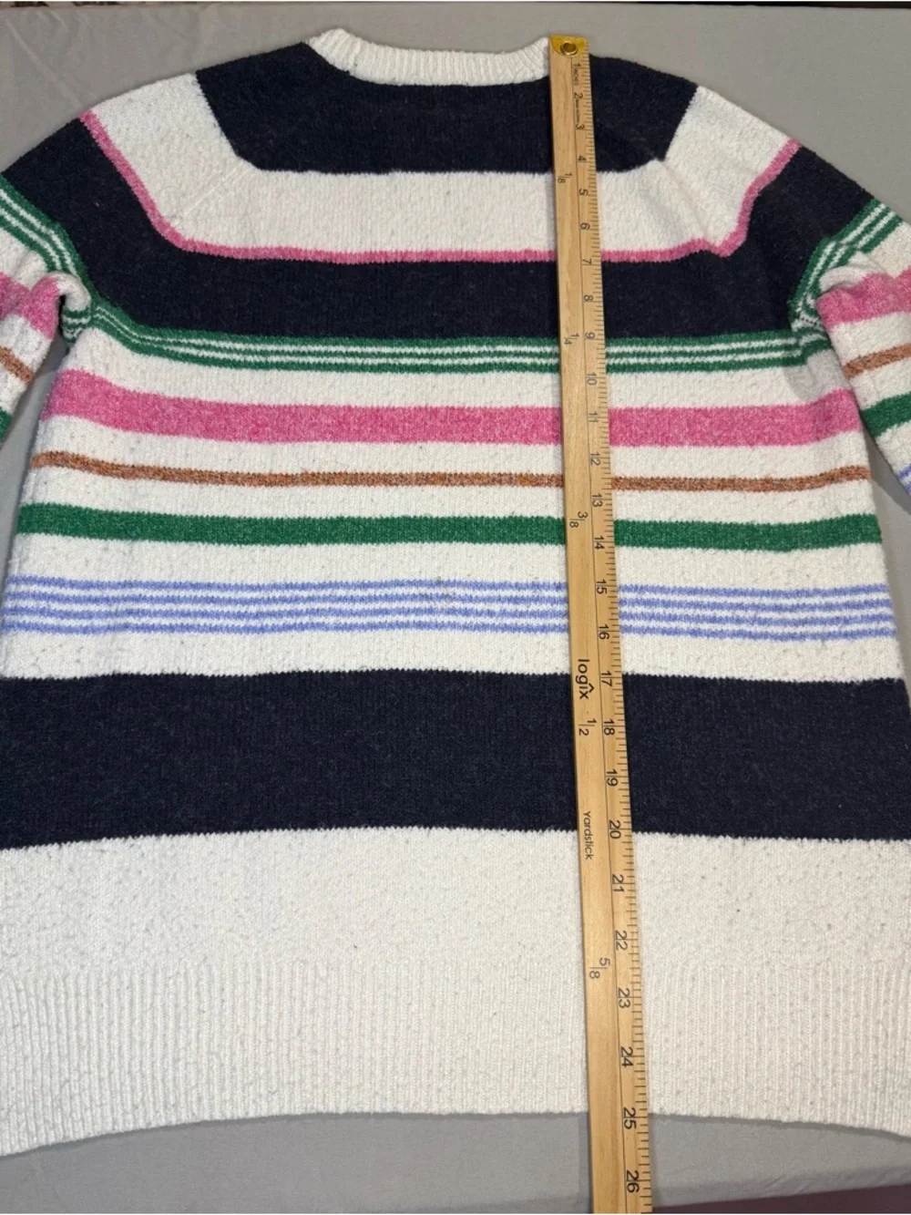 Caslon Striped Sweater Multicolor Crewneck Knit Cozy Size XS Fall Cottagecore - Picture 5 of 7